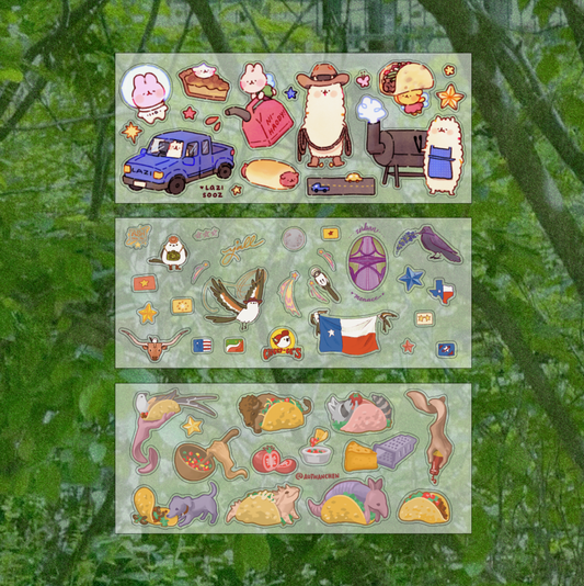 Howdy Houston Stamp Rally - PET Sticker Roll - Matte Clear