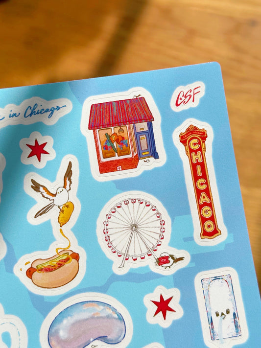 Sticker Sheet - Cheep Cheep in Chicago
