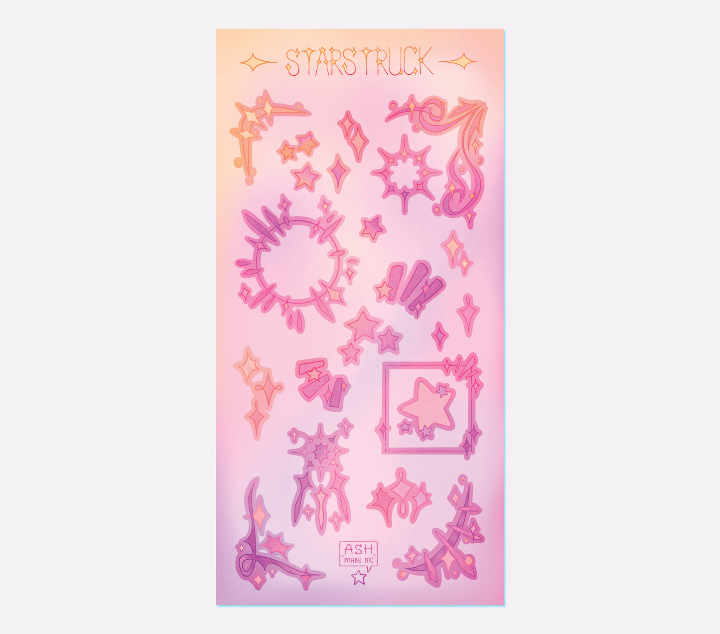 Sticker Sheet - Starstruck - Holographic Sparkle Vinyl