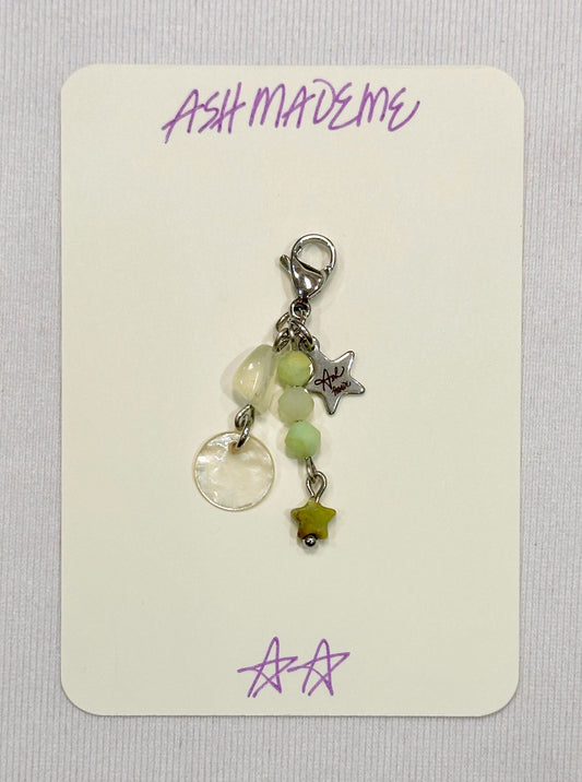 Charm - Burma Jade & Brazilian Amazonite