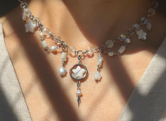 Necklace - Glass & Mother of Pearl
