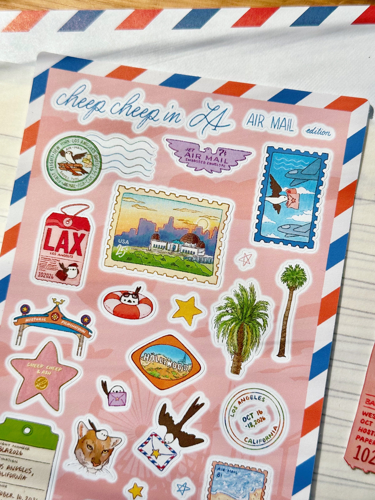 Sticker Sheet - Cheep Cheep in LA