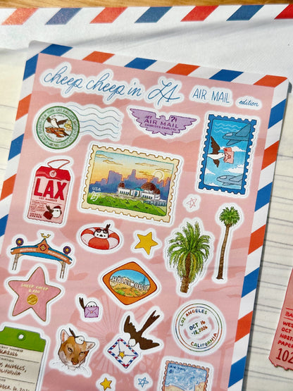 Sticker Sheet - Cheep Cheep in LA