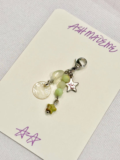 Charm - Burma Jade & Brazilian Amazonite