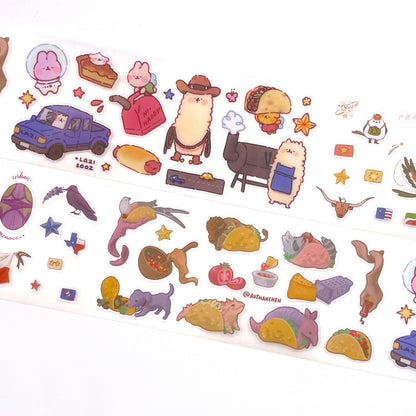 Howdy Houston Stamp Rally - PET Sticker Roll - Matte Clear