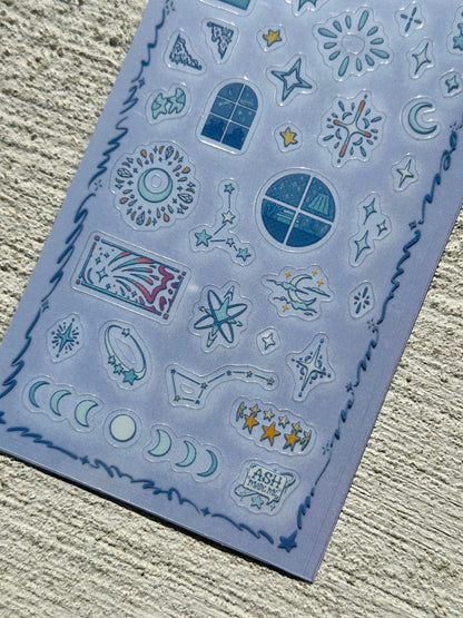 Sticker Sheet - Starnight - Glossy Clear