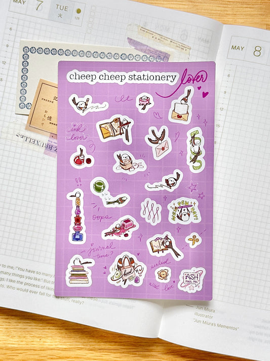 B-Grade Sale | Sticker Sheet - Cheep Cheep Stationery Lover