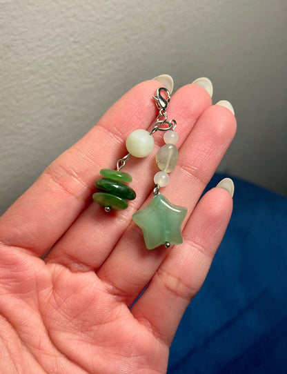 Charm - Jade Serpentine & Aventurine Stack