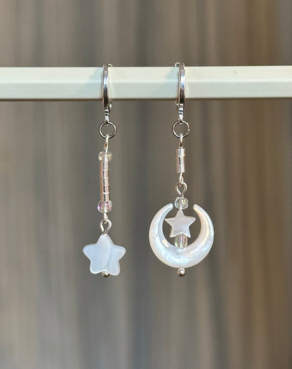 Earrings - Starlit Moon - Sterling Silver