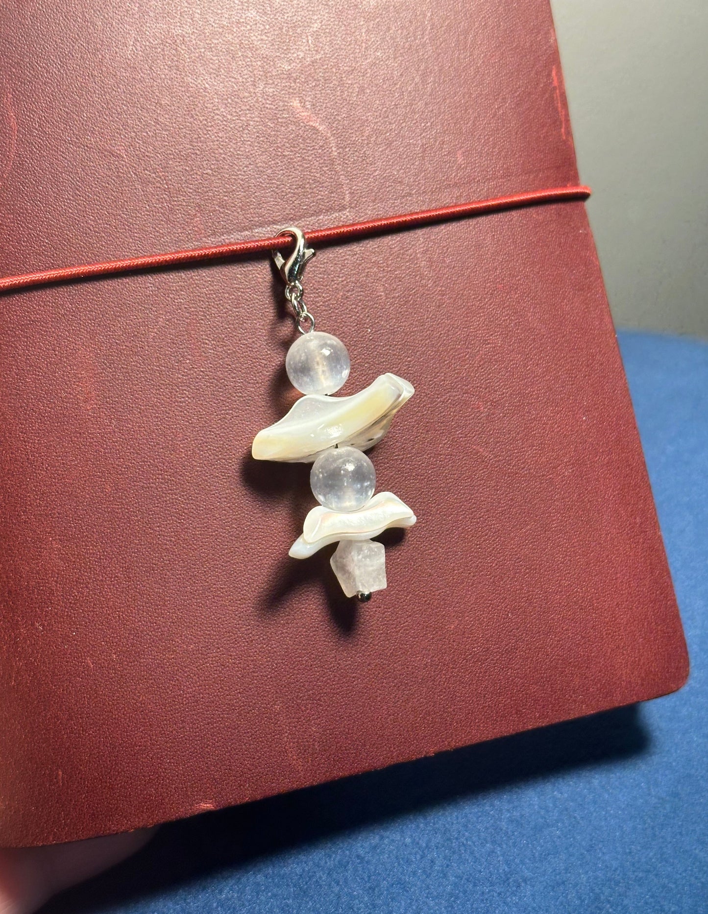 Charm - Selenite & Mother of Pearl Stack