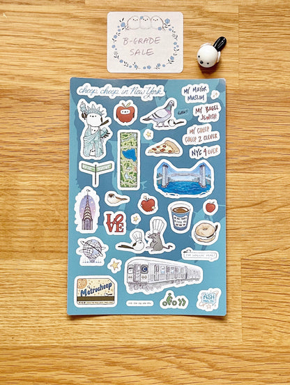 B-Grade Sale | Sticker Sheet - Cheep Cheep in New York