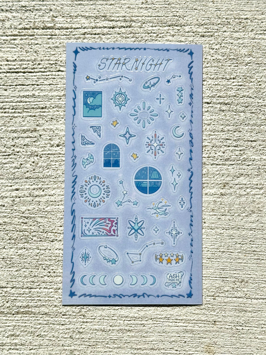 Sticker Sheet - Starnight - Glossy Clear