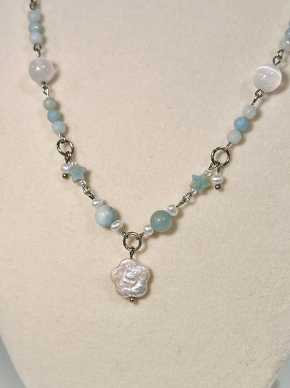 Necklace - Amazonite & Selenite