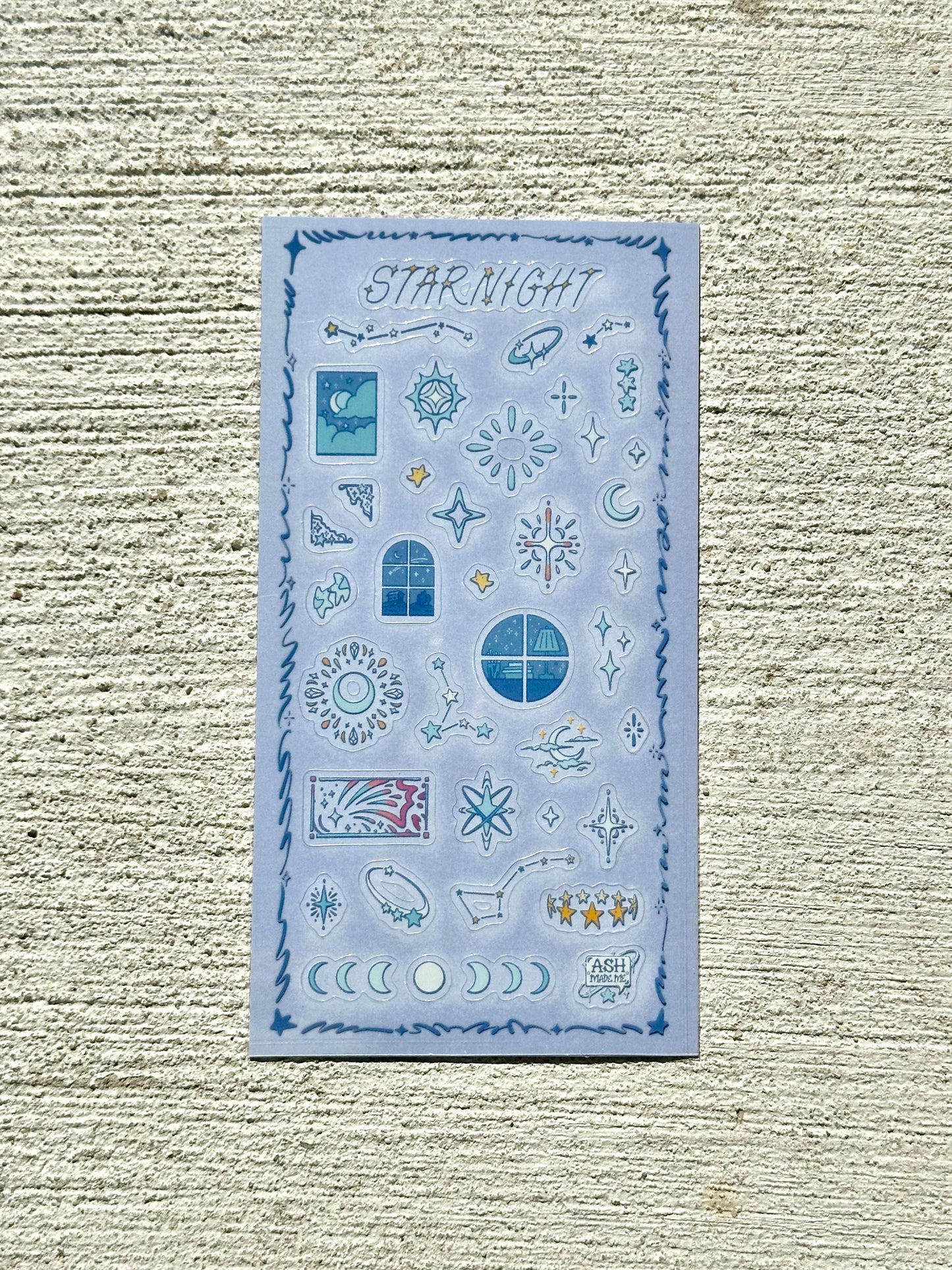 Sticker Sheet - Starnight - Glossy Clear