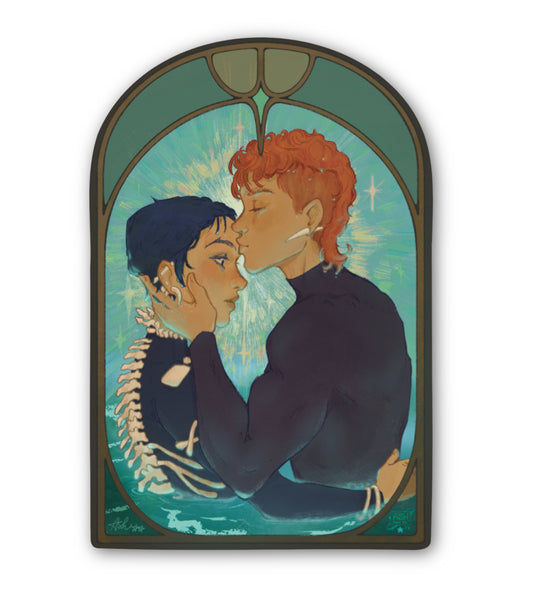 Sticker - Griddlehark Pool Scene (The Locked Tomb) - Matte Vinyl