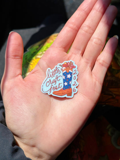 Sticker - FULL SIZE Howdy Cowboy Cheep - Little Craft Fest 2026 Exclusive