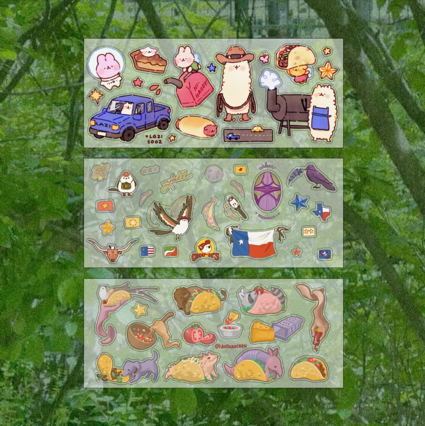 Howdy Houston Stamp Rally - PET Sticker Roll - Matte Clear