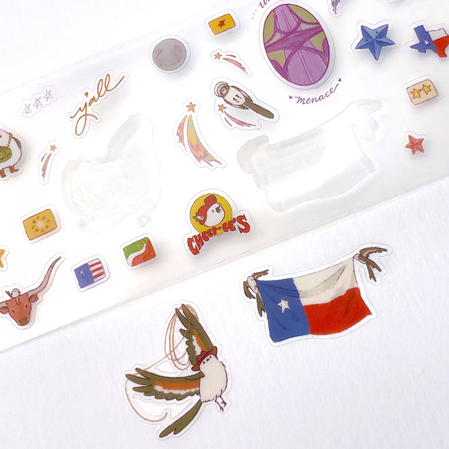 Howdy Houston Stamp Rally - PET Sticker Roll - Matte Clear