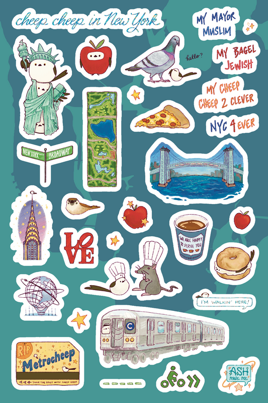 Sticker Sheet - Cheep Cheep in New York