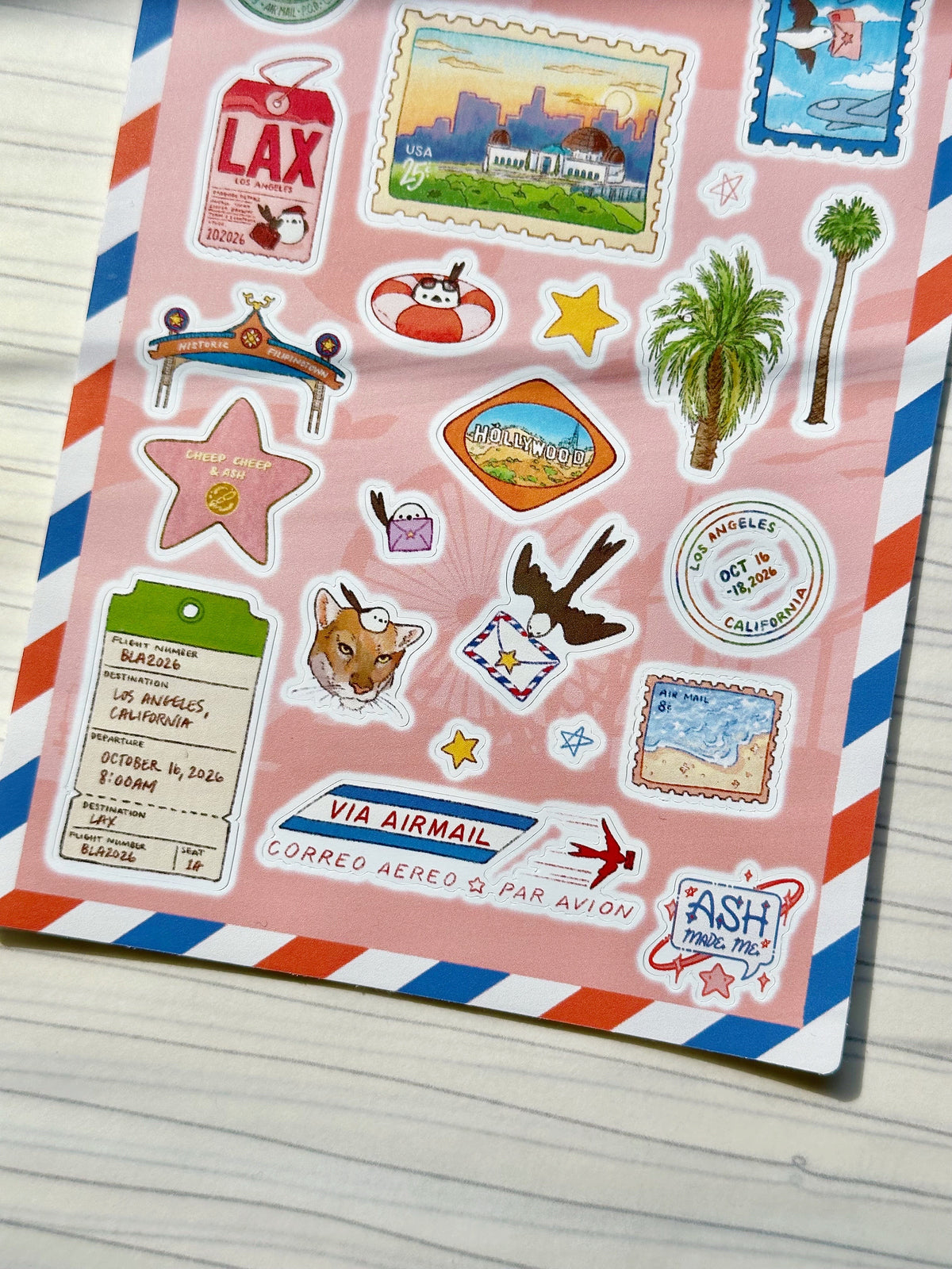 Sticker Sheet - Cheep Cheep in LA