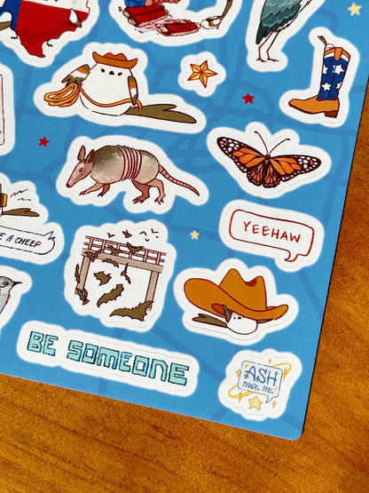 Sticker Sheet - Cheep Cheep in Houston - Little Craft Fest Exclusive