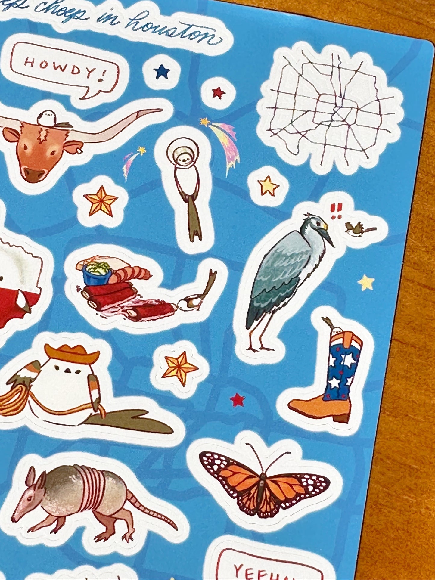 Sticker Sheet - Cheep Cheep in Houston - Little Craft Fest Exclusive