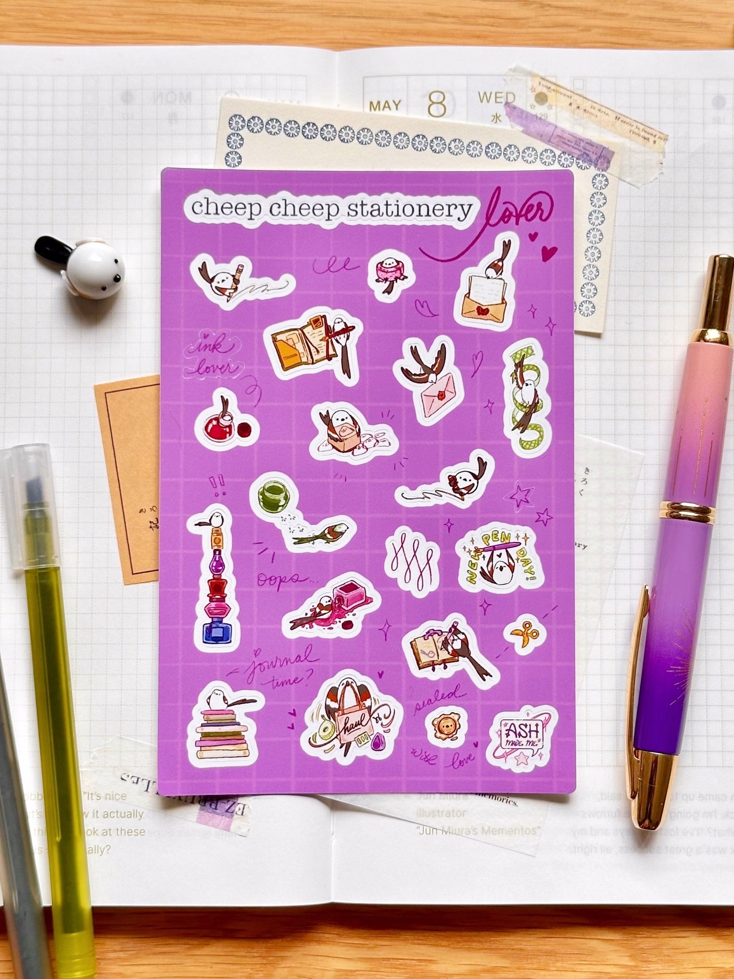 Sticker Sheet - Cheep Cheep Stationery Lover