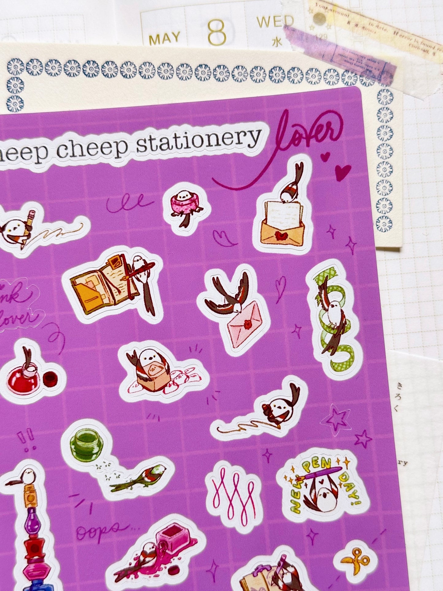 Sticker Sheet - Cheep Cheep Stationery Lover