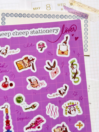 Sticker Sheet - Cheep Cheep Stationery Lover