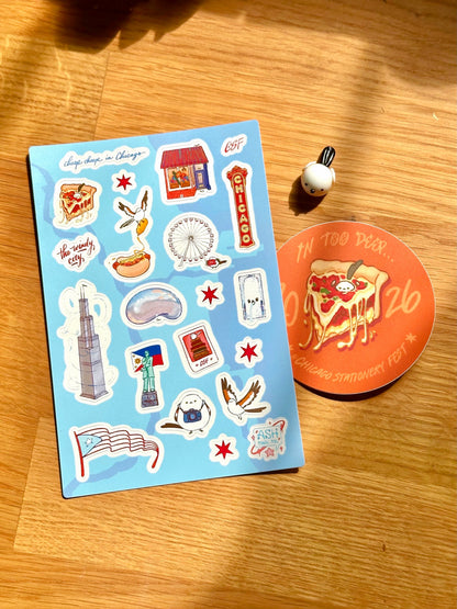 Sticker Sheet - Cheep Cheep in Chicago