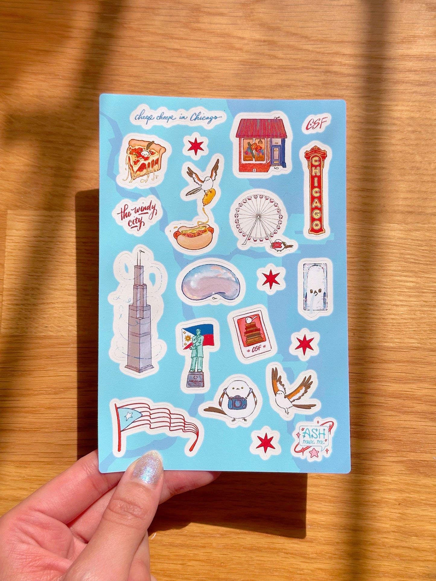 Sticker Sheet - Cheep Cheep in Chicago