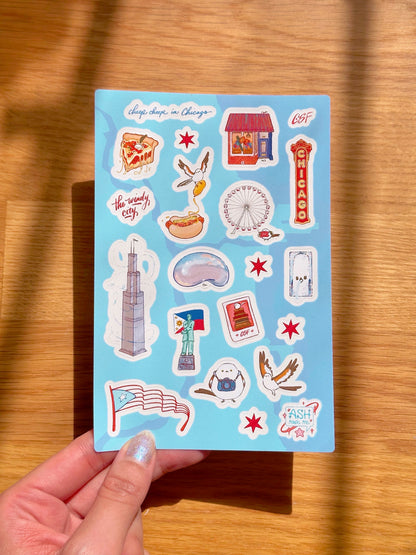 Sticker Sheet - Cheep Cheep in Chicago