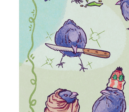 Sticker Sheet - Curious Corvids - Matte Vinyl