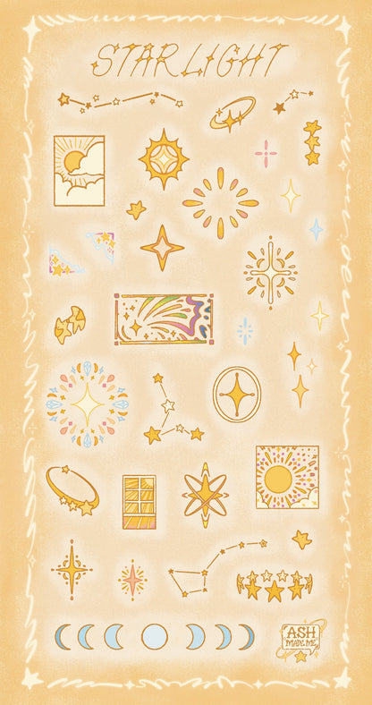 Sticker Sheet - Starlight - Glossy Clear