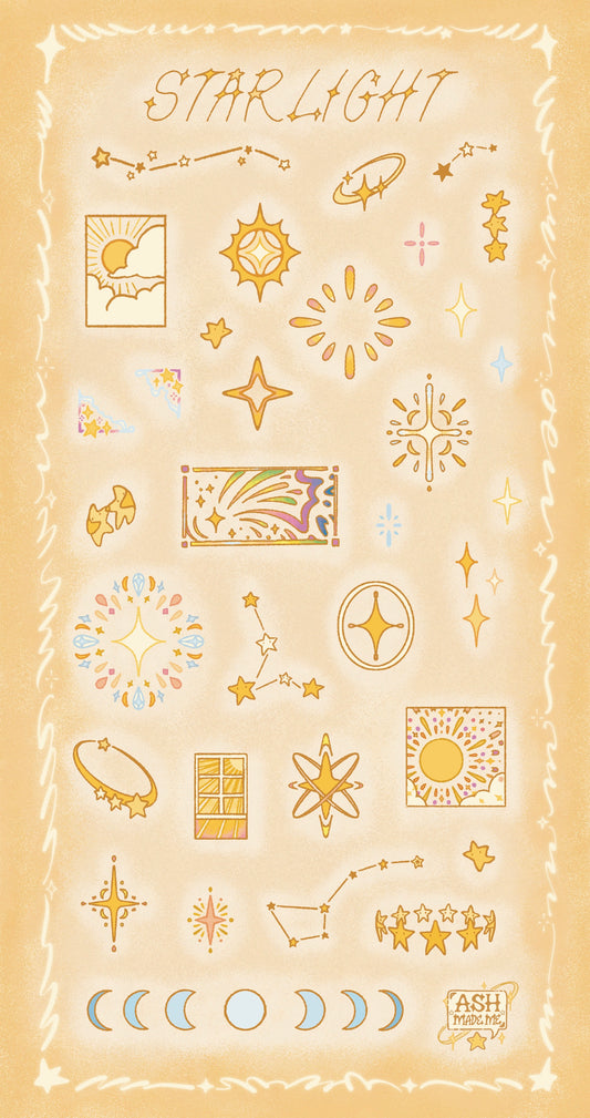 Sticker Sheet - Starlight - Glossy Clear (Coming Soon)