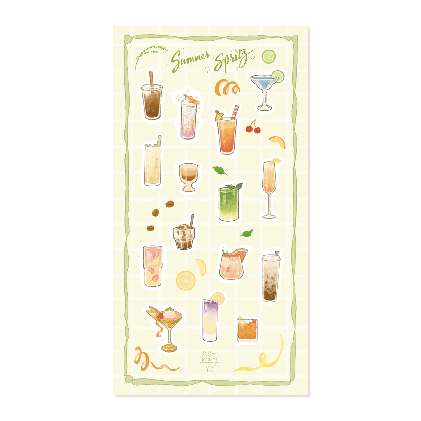 Summer Spritz Sticker Sheet - Matte Clear