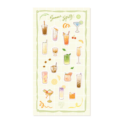 Sticker Sheet - Summer Spritz - Matte Clear